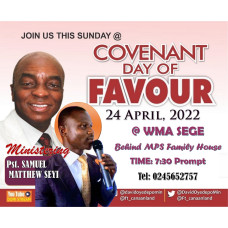 JOIN US THIS SUNDAY: COVENANT DAY OF FAVOUR JOIN US THIS SUNDAY: COVENANT DAY OF FAVOUR