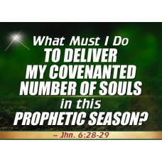 WHAT TO DO TO DELIVER MY COVENANTED NUMBER OF SOULS WHAT TO DO TO DELIVER MY COVENANTED NUMBER OF SOULS